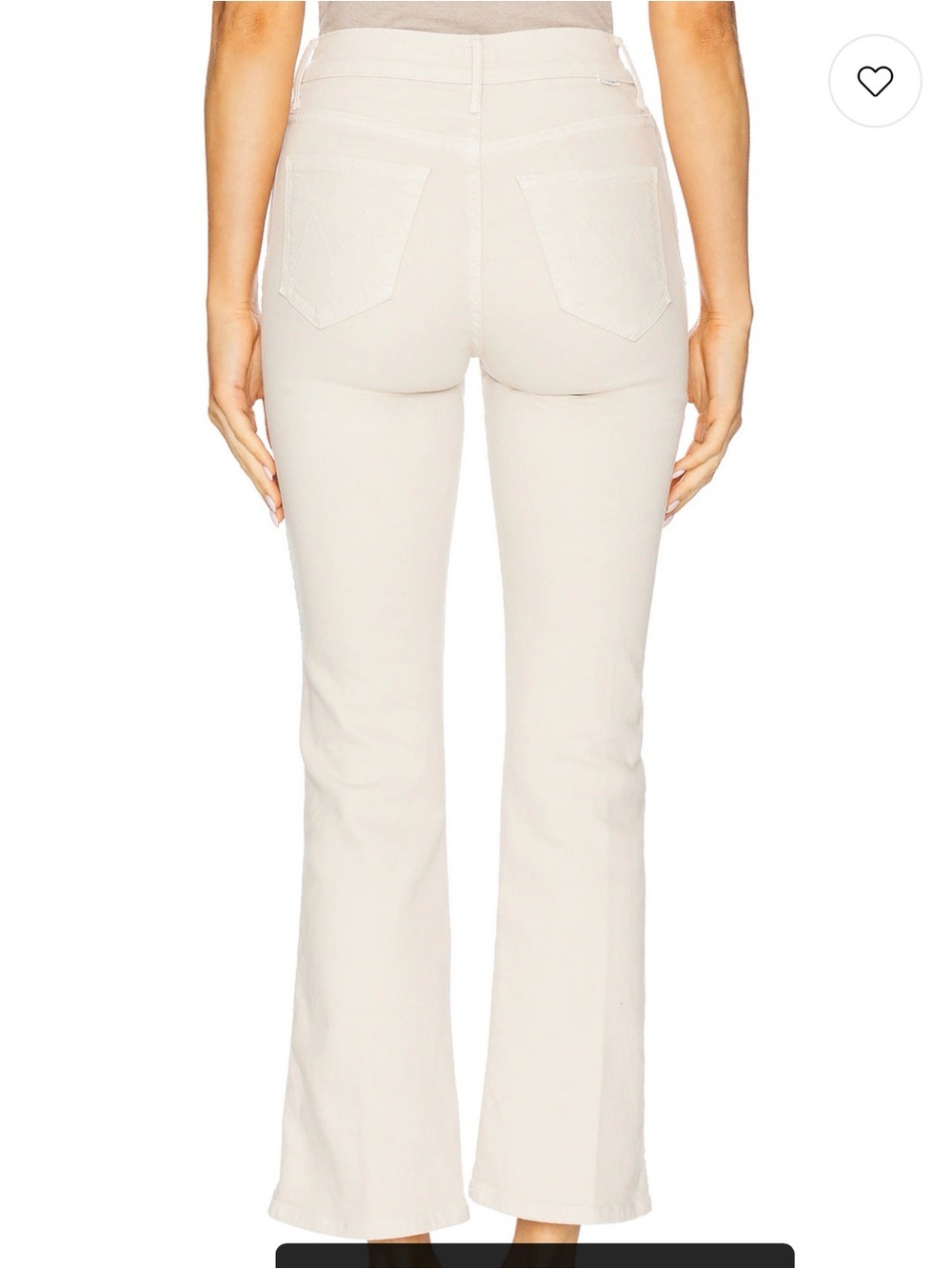 Women’s Cream Flare Jeans - High Rise